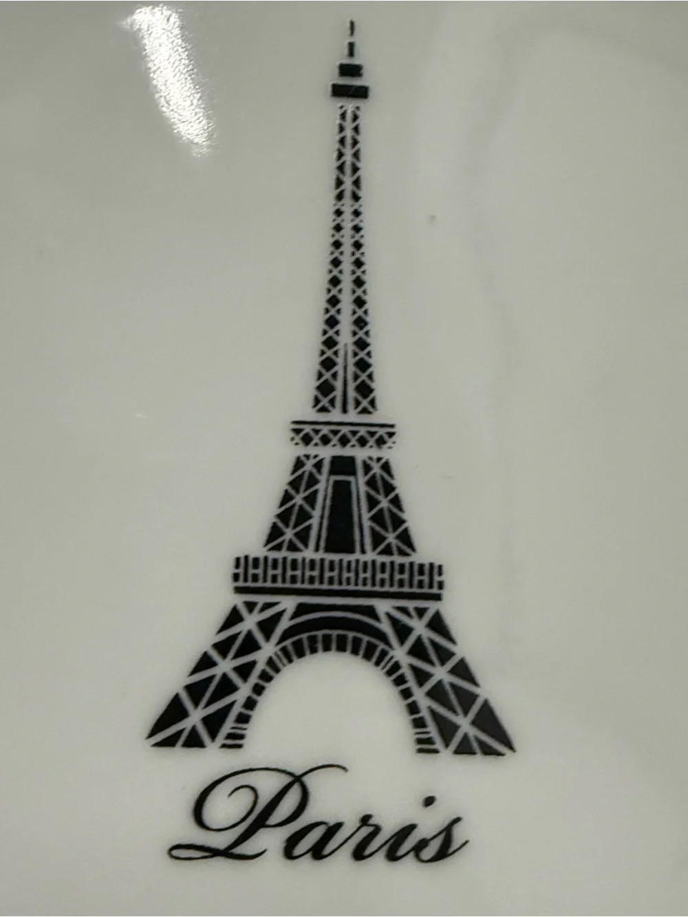 Set of 2 White Porcelain “Paris Plates” 6” Diameter